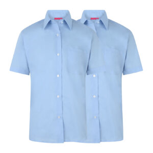 Girls Short Sleeve Blouse - 2 Pack - Sky Blue